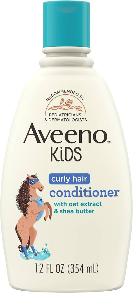 Aveeno Kids Curly Hair Conditioner With Oat Extract & Shea Butter, Gently Nourishes & Hydrates fo... | Amazon (US)