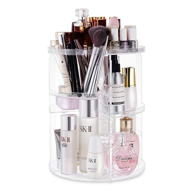 Makeup Organizer, 360 Beauty Rotating Makeup Vanity Organizer Cosmetic Storage Caddy Bathroom Car... | Amazon (US)