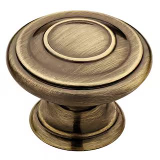 Liberty Liberty Harmon 1-3/8 in. (35 mm) Antique Brass Round Cabinet Knob P22669C-AB-C - The Home... | The Home Depot
