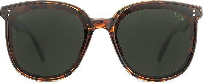 TIJN Oversized Polarized Sunglasses for Women Men Square Trendy Large Sun Glasses UV Protection | Amazon (US)