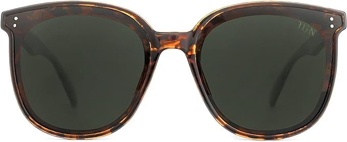 TIJN Oversized Polarized Sunglasses for Women Men Square Trendy Large Sun Glasses UV Protection | Amazon (US)