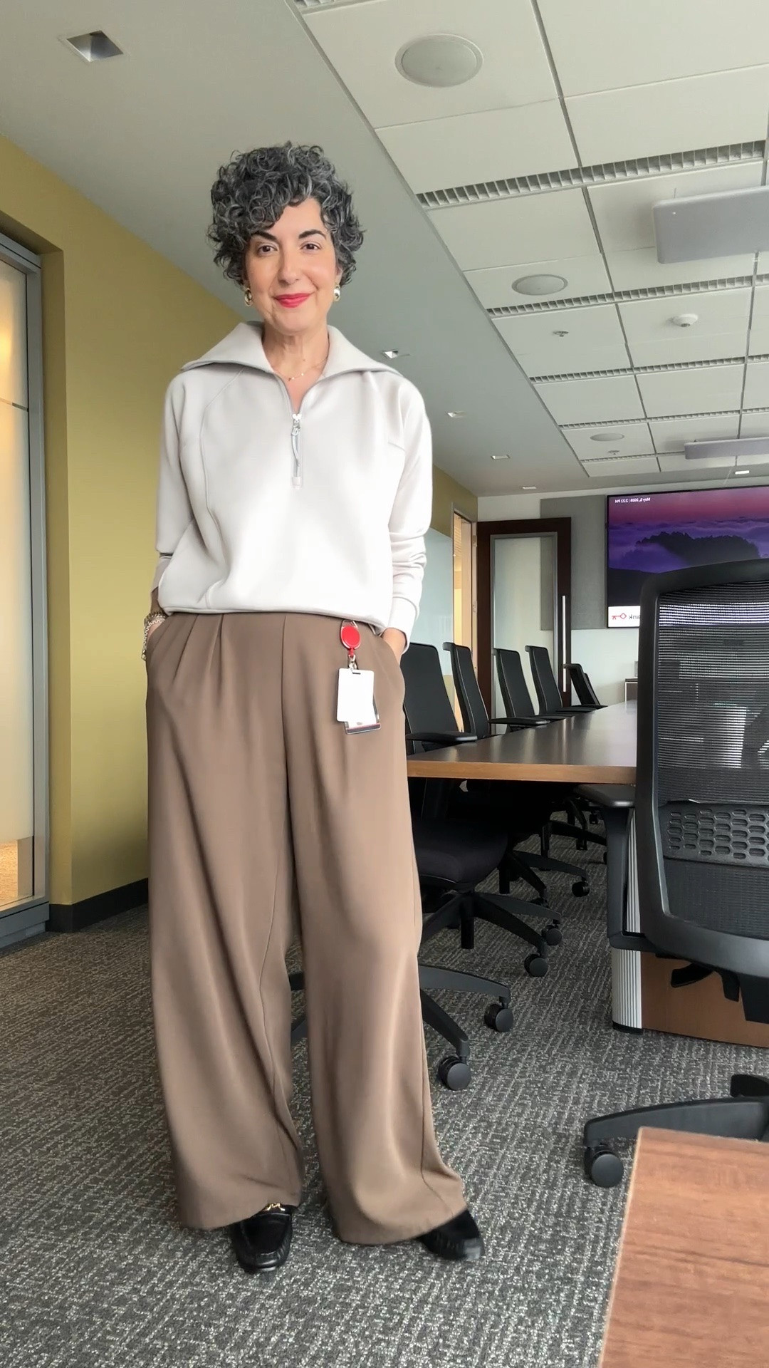Tuesday OOTD - wearing a small in top and small long in pants. I’m 5’8”. Both run TTS! Linked another pair of black loafers that I own and are very similar! My code GRAZIAXSPANX should still be working for 15% off your first Spanx purchase excluding sale

#LTKootd #LTKgrwm