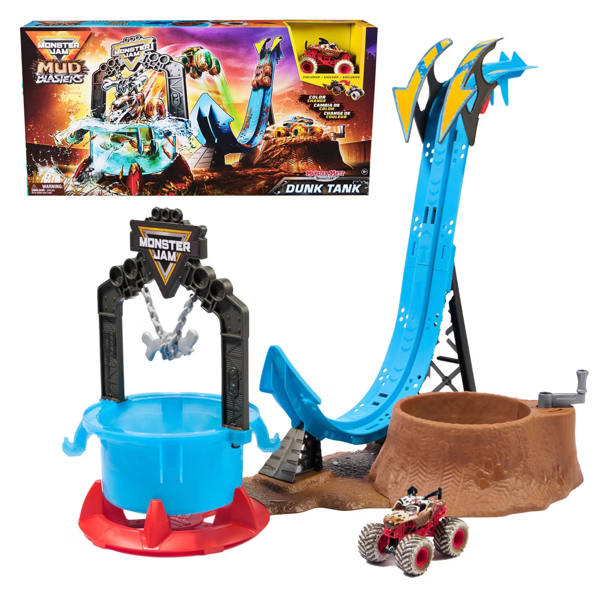 Monster Jam Mud Blasters Monster Mutt Dalmatian Dunk Tank Playset | Target