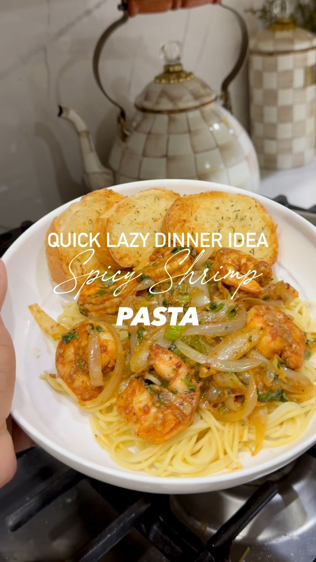 Let’s make a spicy shrimp pasta 🍤🌶️ it’s a    quick and  lazy dinner idea. If you love spicy food you’ll love this and the white wine gives it a kick. I loved it 

#LTKmomlife #LTKHome #LTKdayinmylife