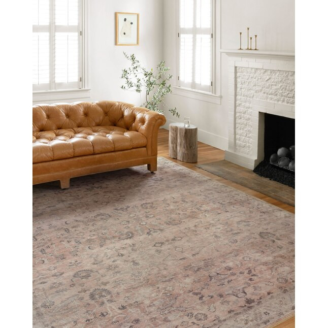 Loloi II Hathaway 4 X 6 Blush / Indoor Distressed/Overdyed Oriental Area Rug | Lowe's