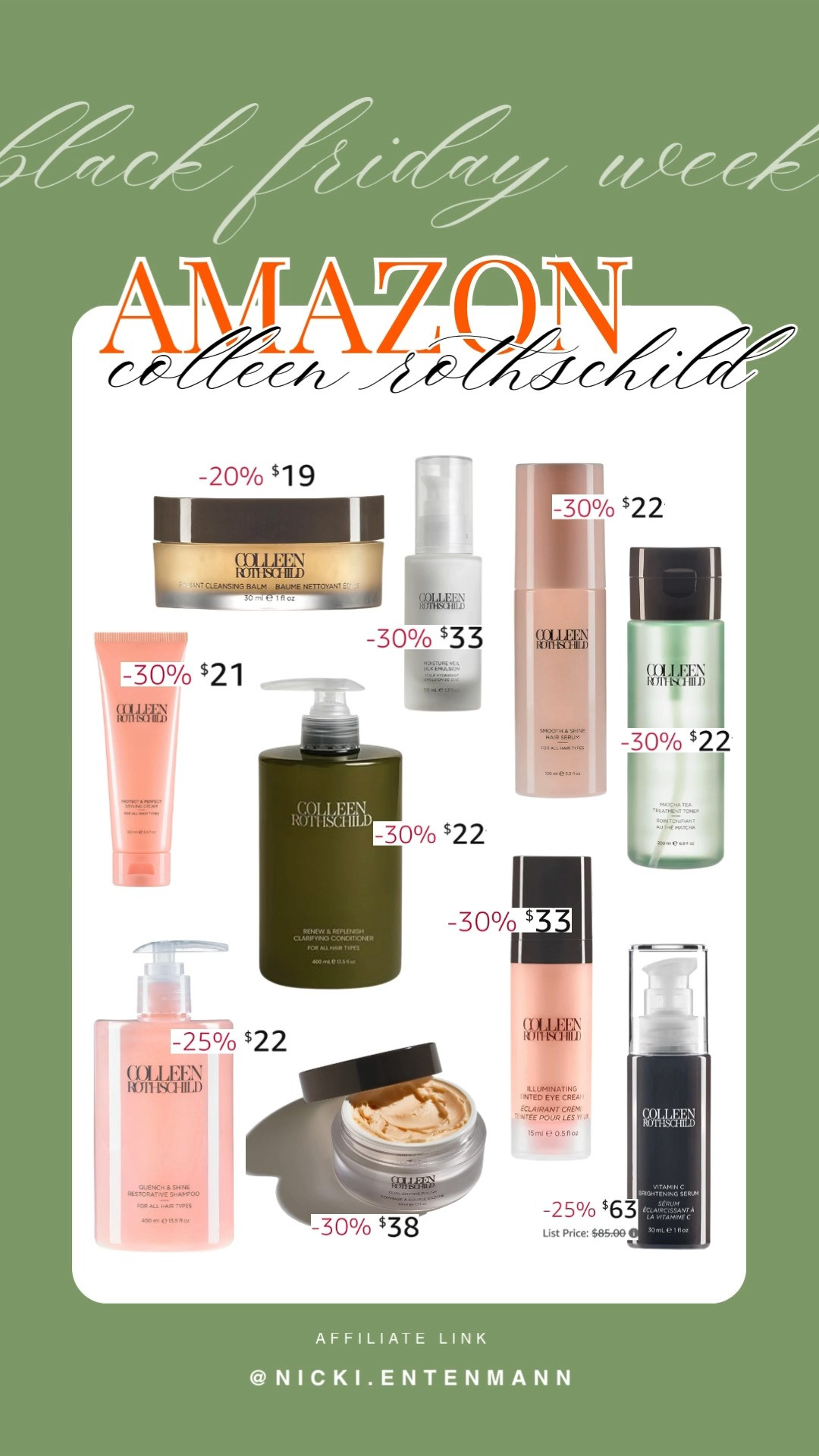 Explore the best of skincare with these Colleen Rothschild favorites! From cleansing to brightening, your skin will thank you. Perfect for a glowing holiday look! 🌟🧖‍♀️ #SkincareEssentials #HolidayGlow #AmazonFinds #BeautyRoutine #SkincareLove														 

 #LTKgrwm #LTKselfcare #LTKBeauty