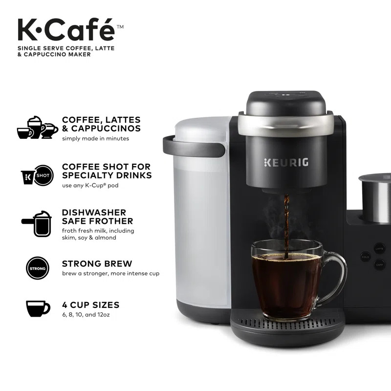 Keurig Keurig K-Cafe, Single Serve K-Cup Pod Coffee, Latte, & Cappuccino Maker | Wayfair | Wayfair North America