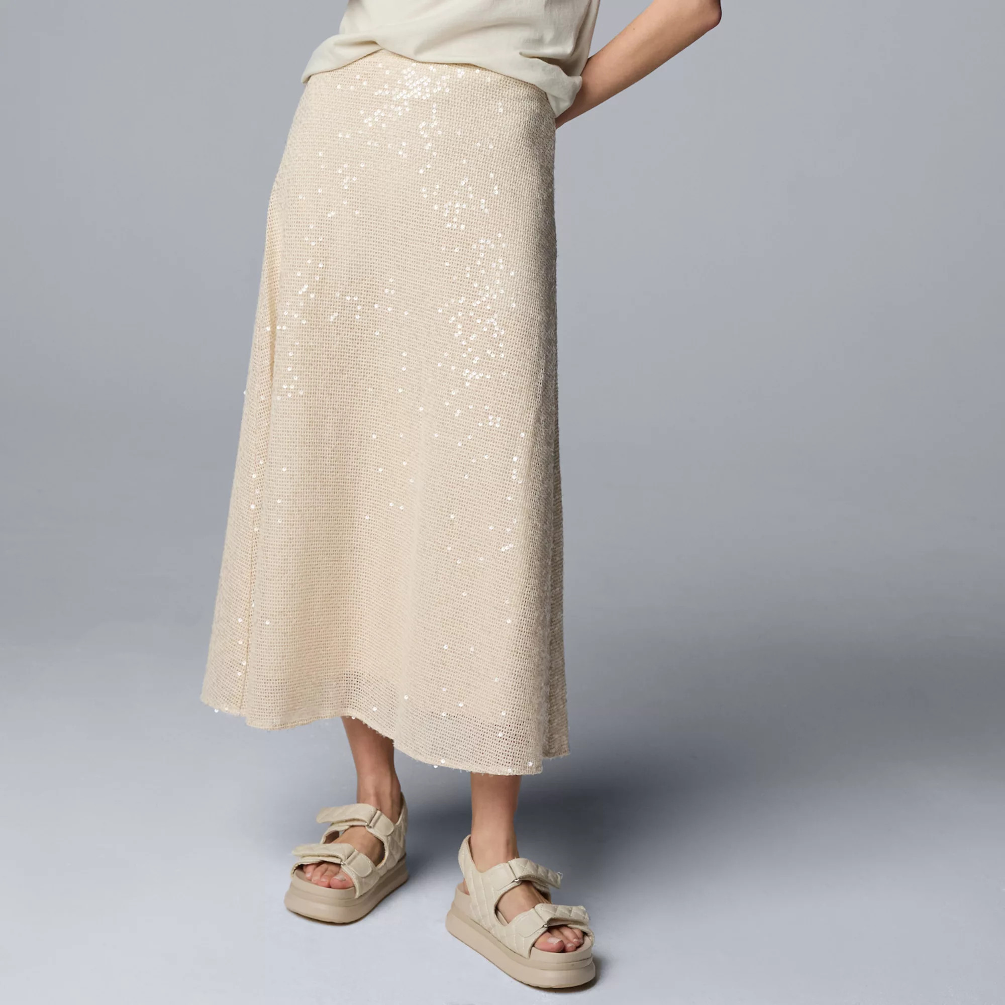 Women's Simply Vera Vera Wang Sequin Skirt | Kohl's