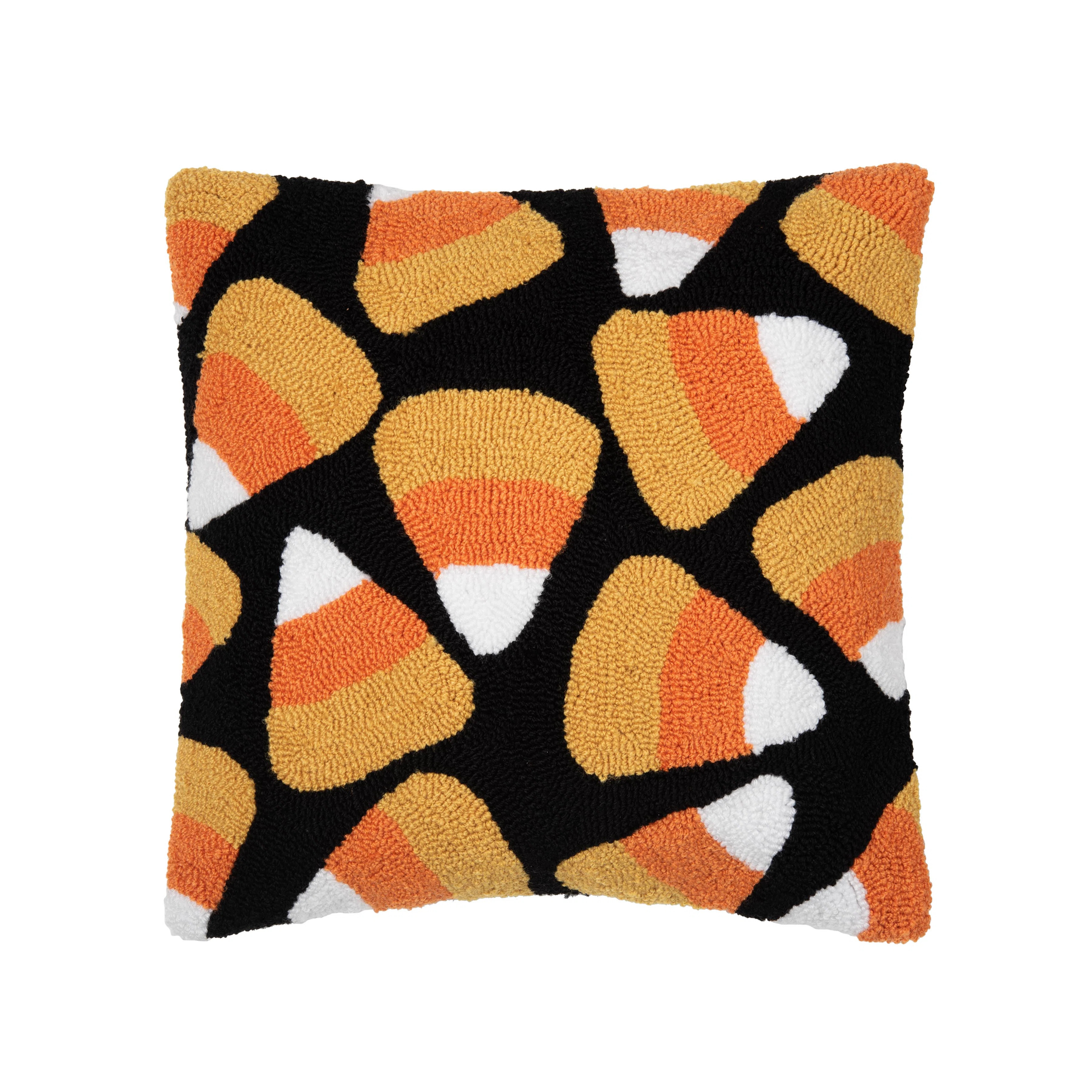 C&F Home 18" x 18 Candy Corn Halloween Hooked Pillow | Wayfair | Wayfair North America