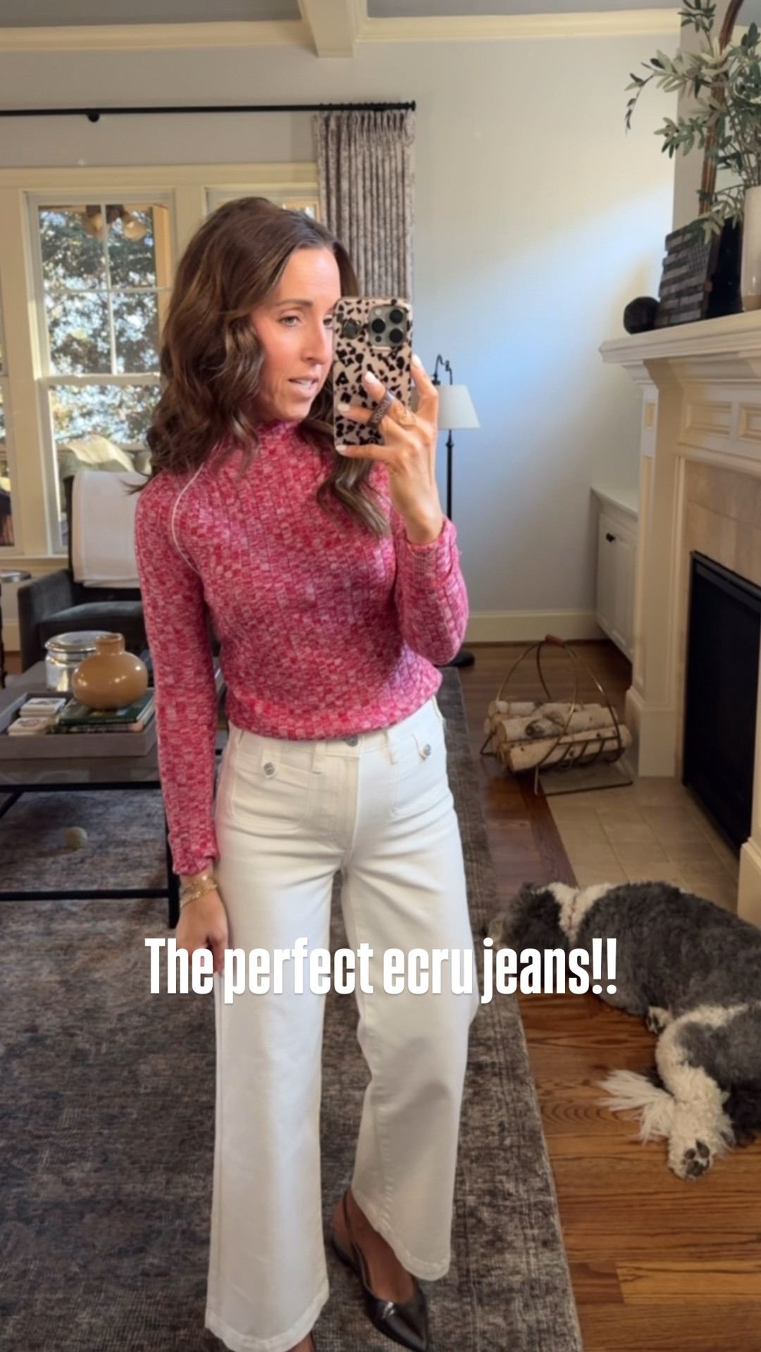 Ecru jeans. Off white denim. Winter to Spring style. High rise, soft denim, slight stretch. 
Down 1 size, 24. 

#LTKPetite #LTKSeasonal #LTKootd