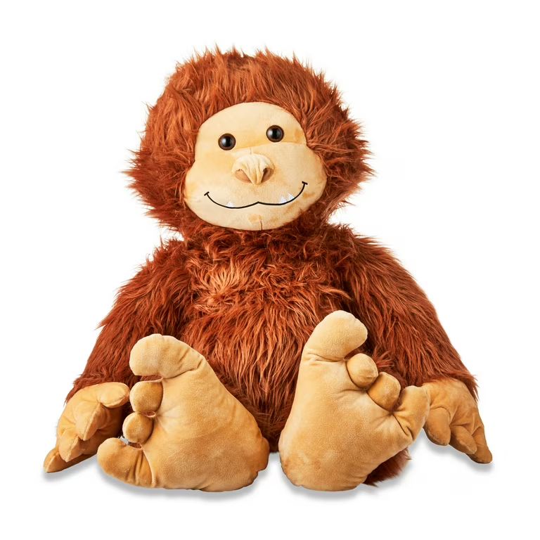 Valentine's Day Jumbo Brown Bigfoot Plush Toy, 25", by Way To Celebrate | Walmart (US)