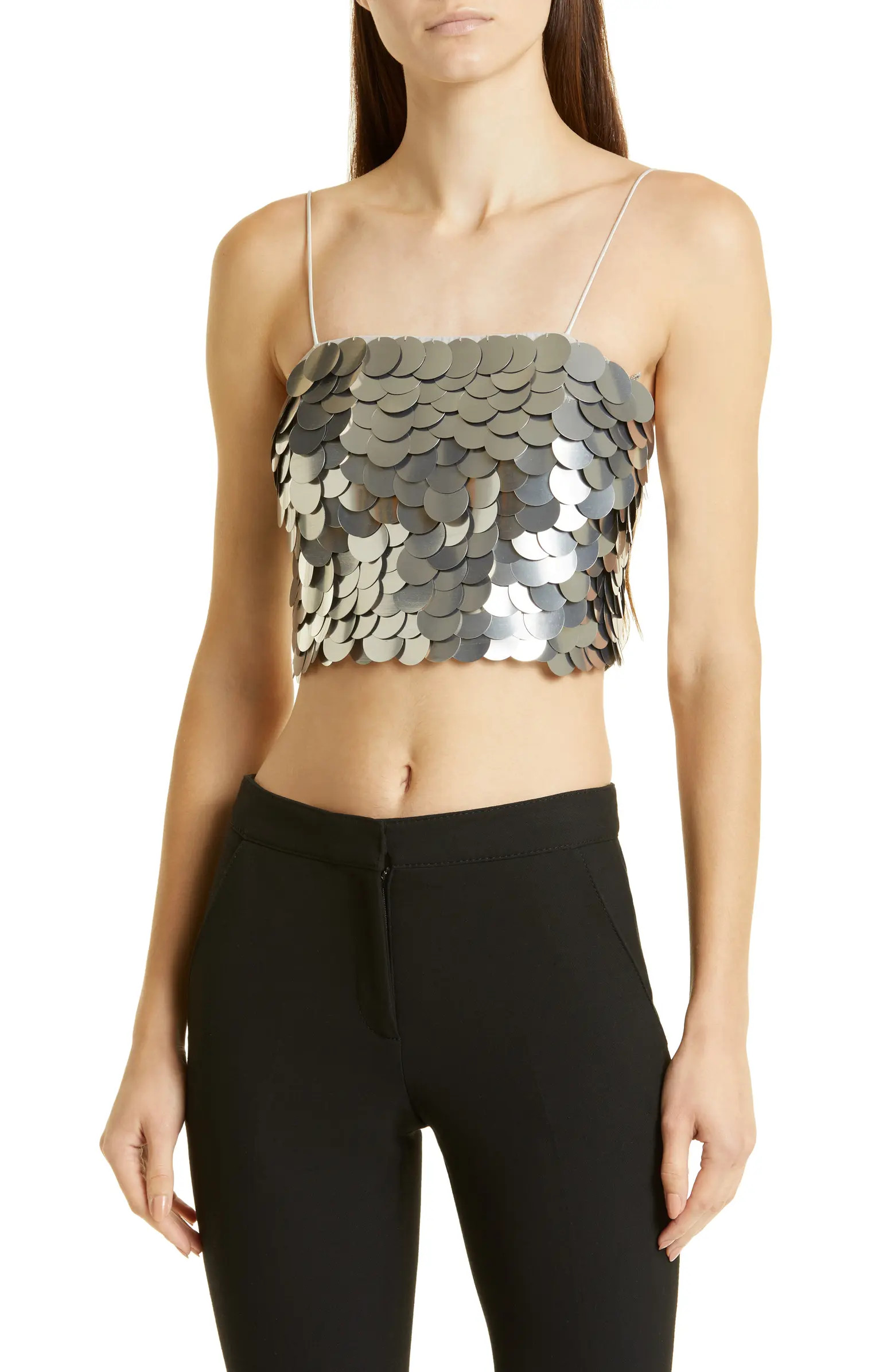Ceresi Metallic Disk Crop Top | Nordstrom