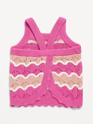 Crochet-Knit Cami Sweater for Toddler Girls | Old Navy (US)