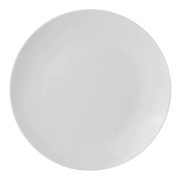 Mainstays Glazed White Stoneware Dinner Plate, 10.3” | Walmart (US)