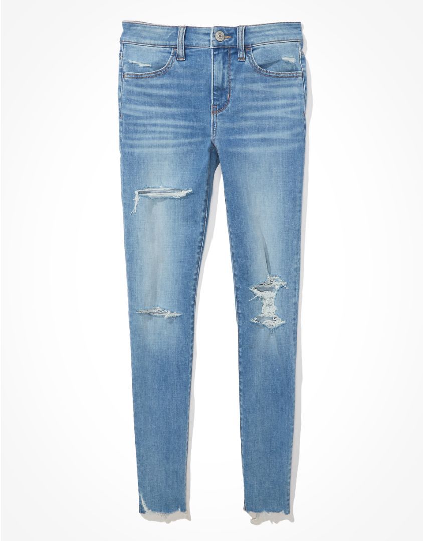 AE Ne(x)t Level Temp Tech Ripped High-Waisted Jegging | American Eagle Outfitters (US & CA)
