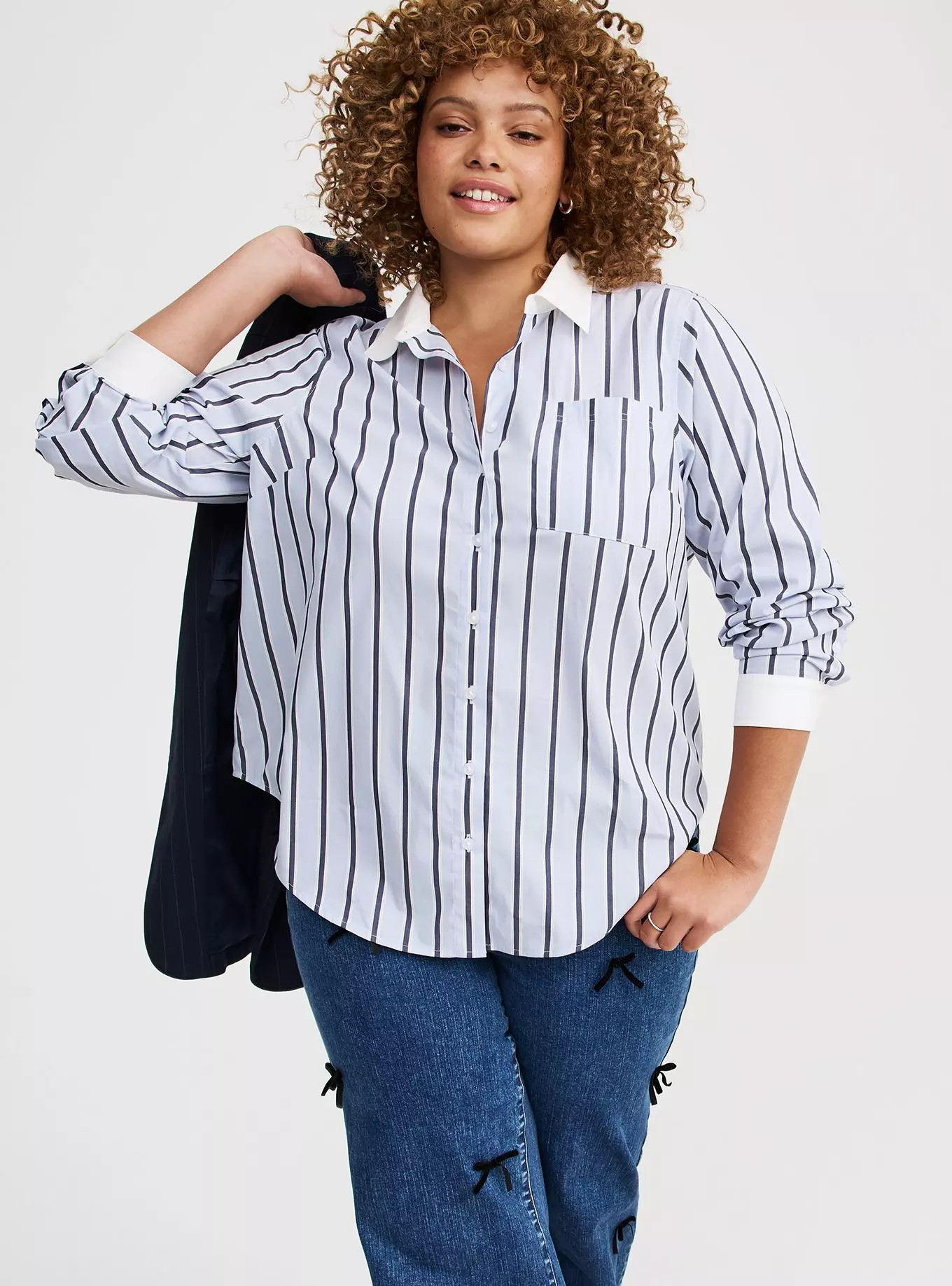 Lizzie Poplin Button-Up Shirt | Torrid (US & Canada)