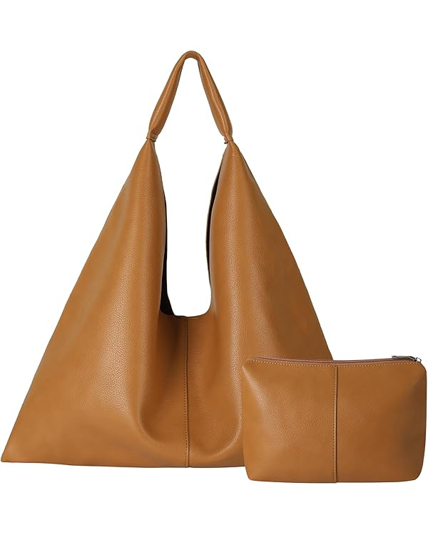 Leather Tote Bag, Oversized Hobo Bags, Large Tote Bag for Women Work, Vegan Leather Handbags Trav... | Amazon (US)