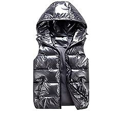 iCODOD Shacket Jacket Sleeveless Puffer Vest Jacket Women Men Fashion Hoodies Plus Size Winter Wa... | Amazon (US)