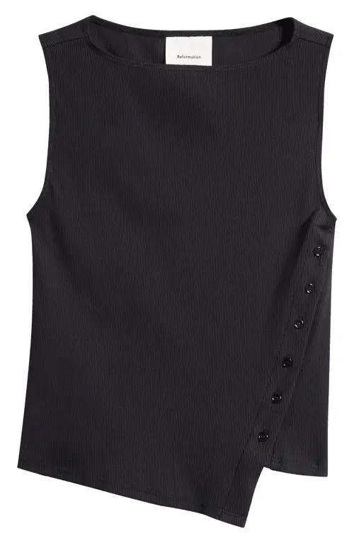 Reformation Hudson Knit Tank in Black at Nordstrom, Size X-Small | Nordstrom