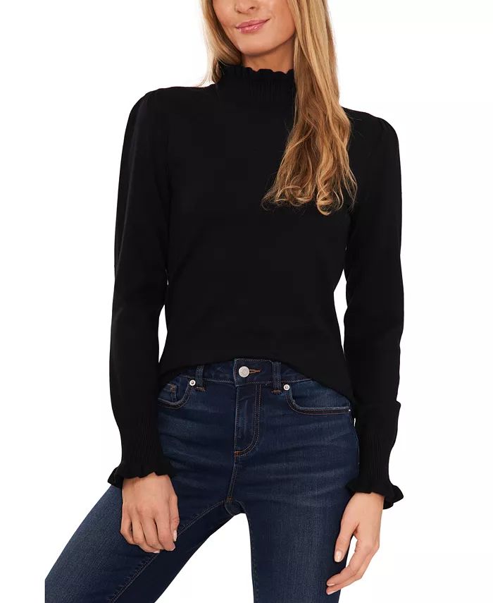 Women's Mock Neck Long Sleeve Sweater | Macy's