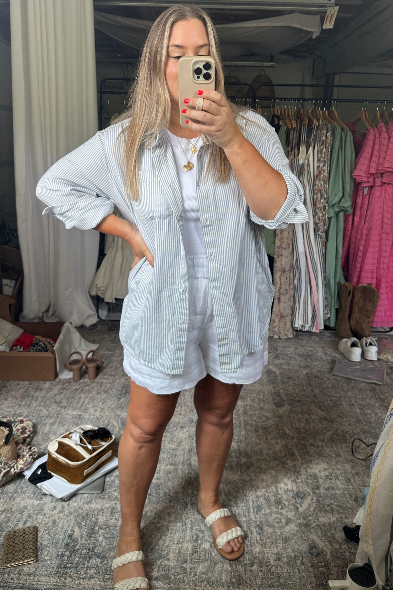 Jcrew shorts and buttondown