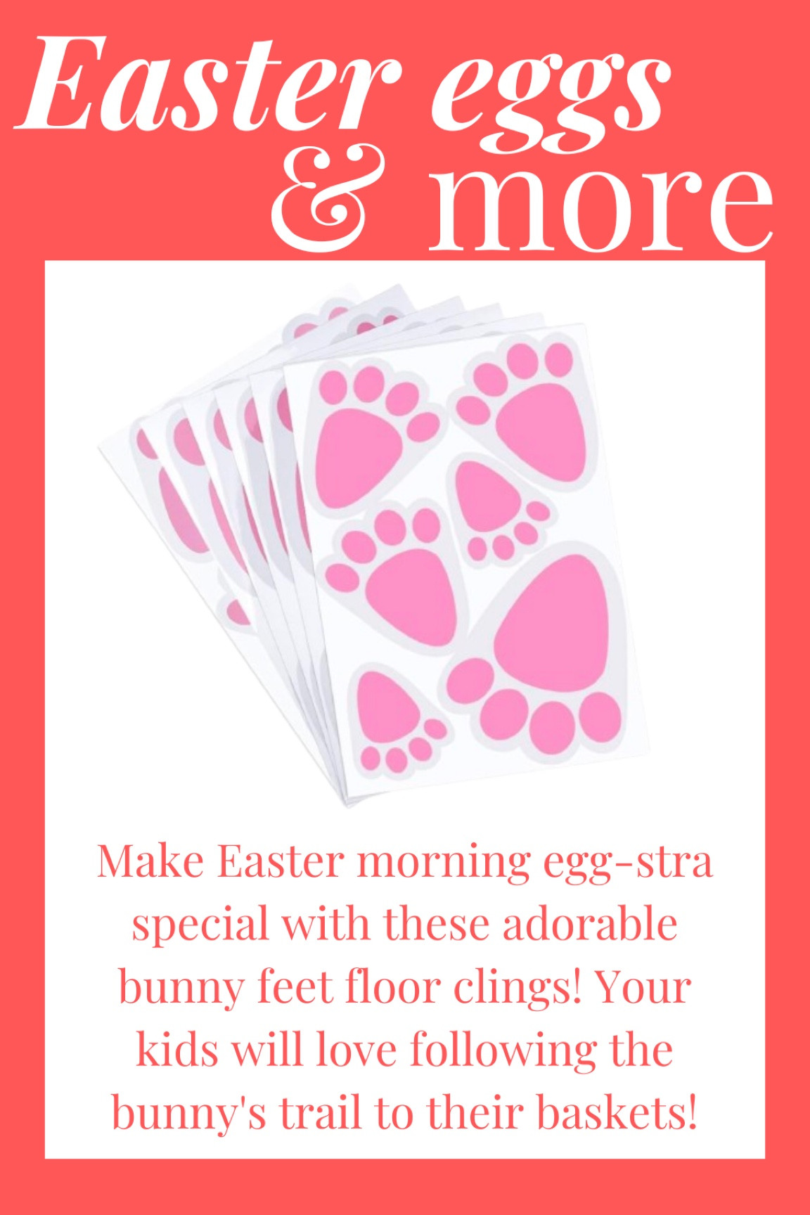 Bunny footprint floor clings so your kids can track the Easter bunny and find the path to their baskets! 

#LTKkids #LTKfamily #LTKSeasonal