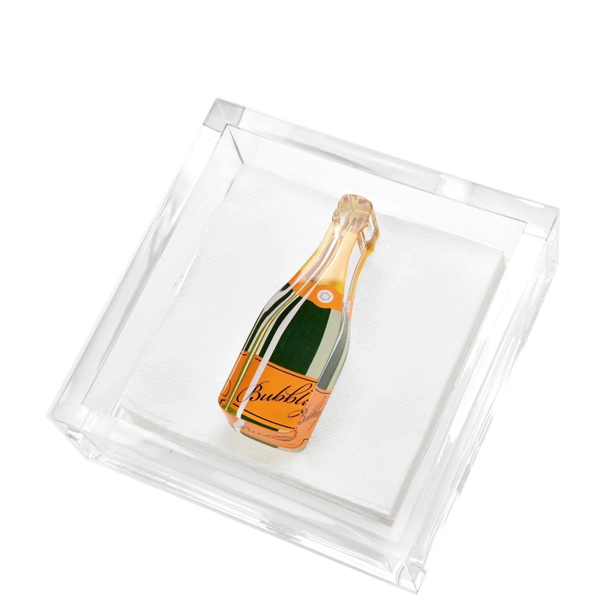 BUBBLY, ACRYLIC COCKTAIL NAPKIN HOLDER | Ellis Hill