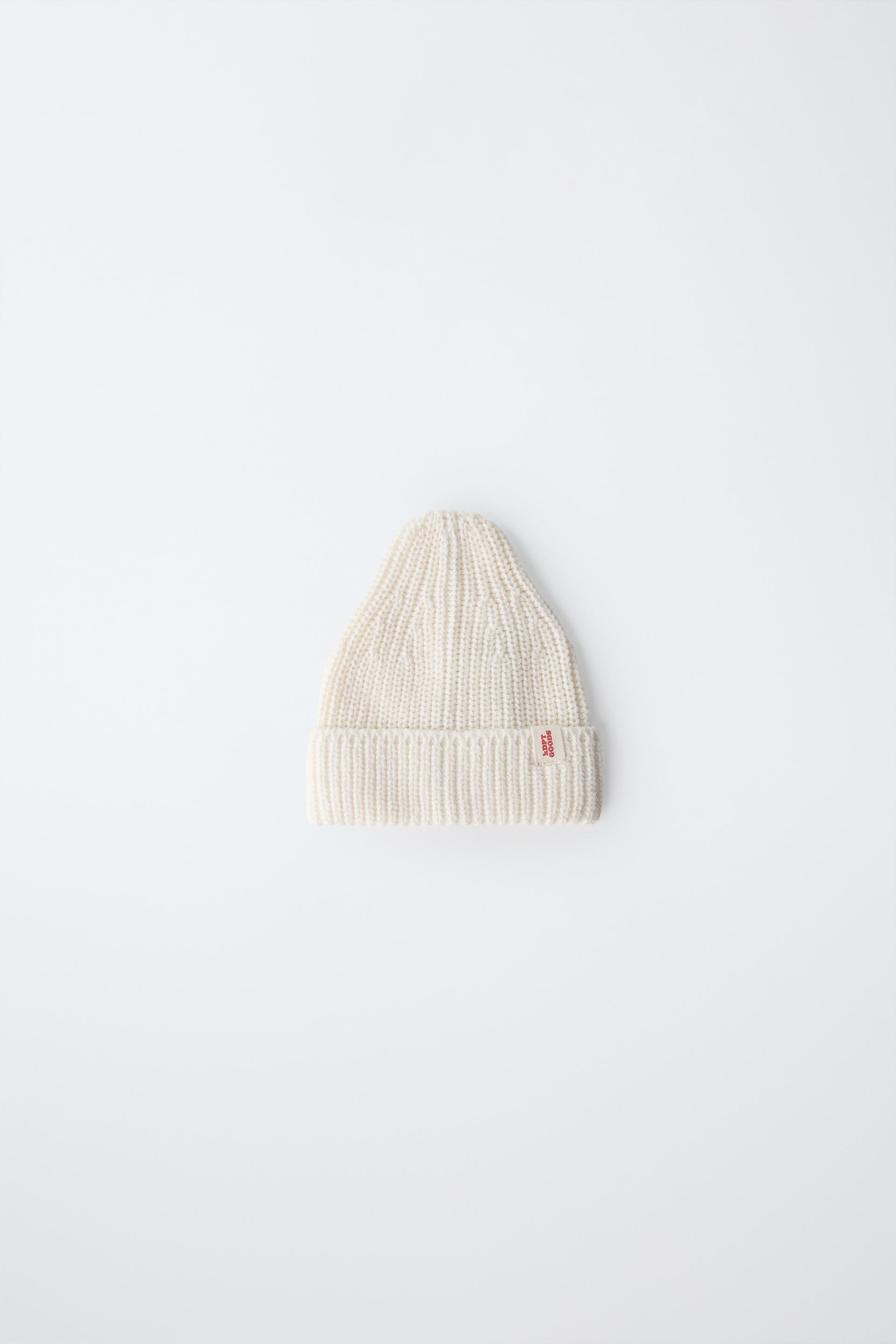 Zara - Knit Beanie With Label - Red - 6-12 Months - Kids | Zara US