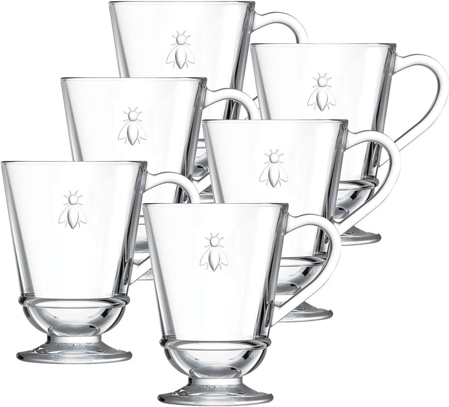 La Rochere Coffee Cups, 6 Count (Pack of 1), Clear | Amazon (US)