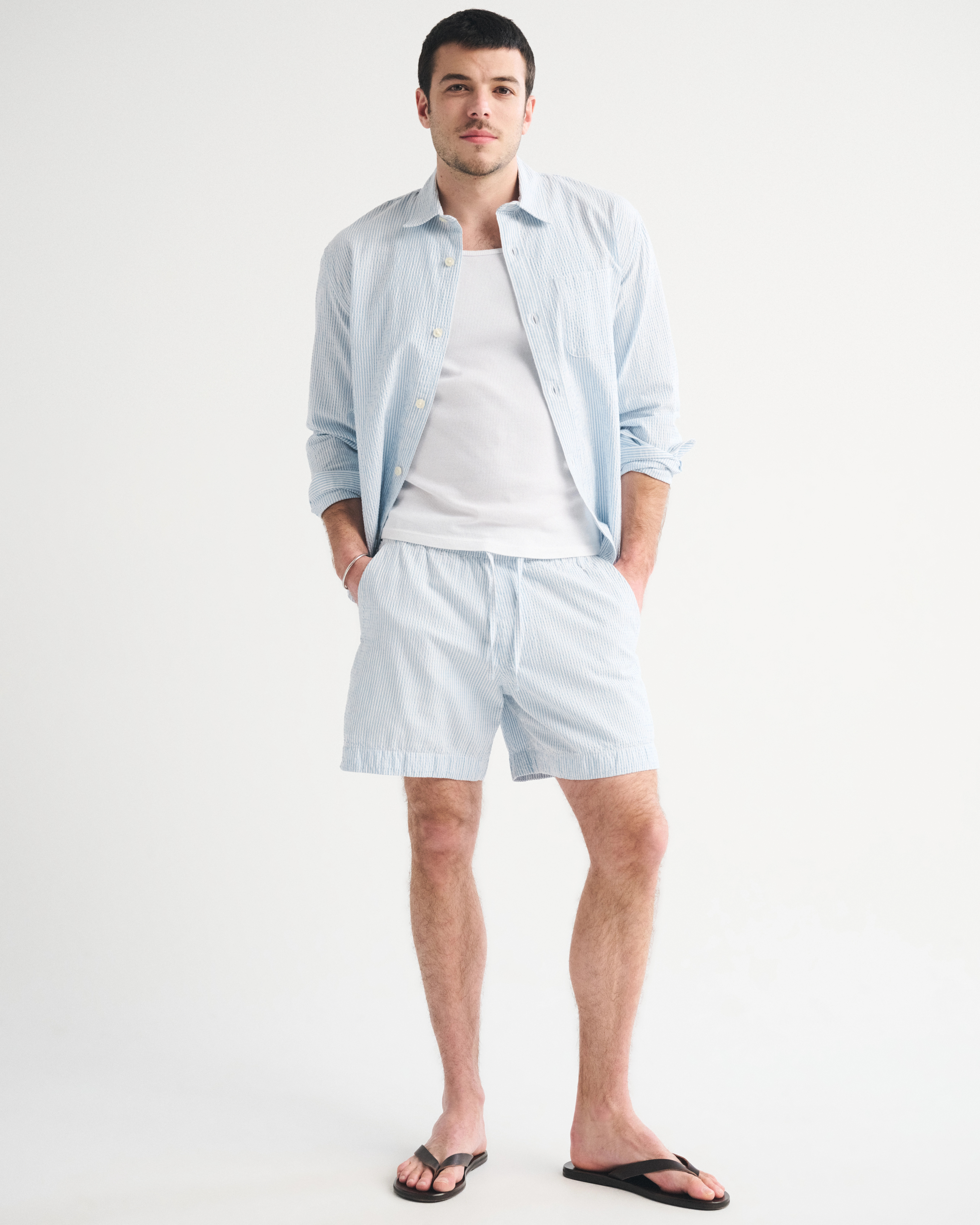 Seersucker Pull-On Short | Abercrombie & Fitch (US)