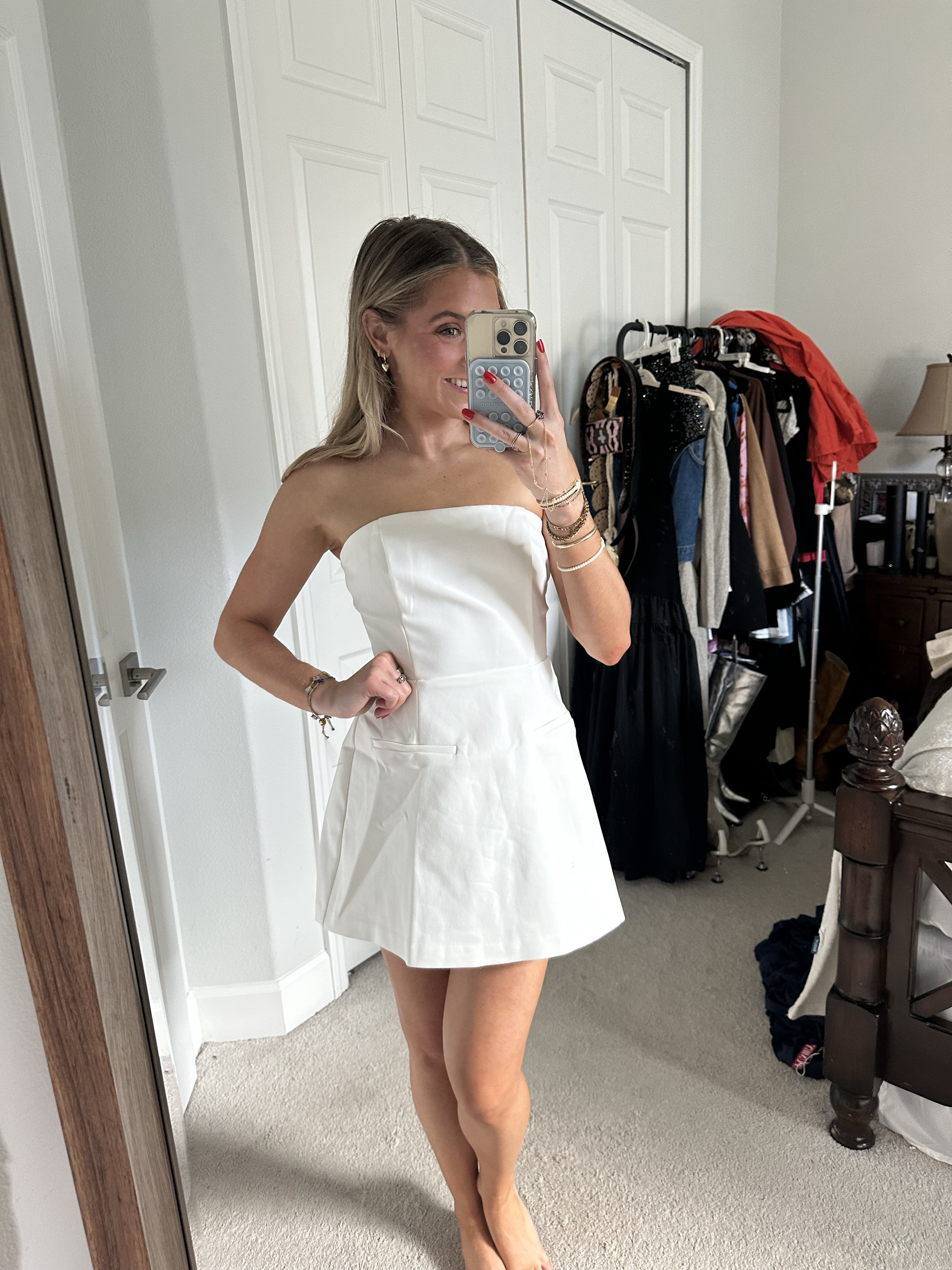 Showpo white strapless romper size 2. Elevate your style with our Benson Playsuit – the ultimate fashion-forward statement piece that's perfect for making a splash at any party. This strapless, fit-and-flare playsuit in pristine white is a must-have for the trendsetting fashionistas of Gen Z and Millennials who love to stand out. Crafted from high-quality cotton, it promises both comfort and a flattering fit that hugs the right places, making you look and feel fabulous. Bridal outfit  

#LTKWedding #LTKStyleTip #LTKFindsUnder100