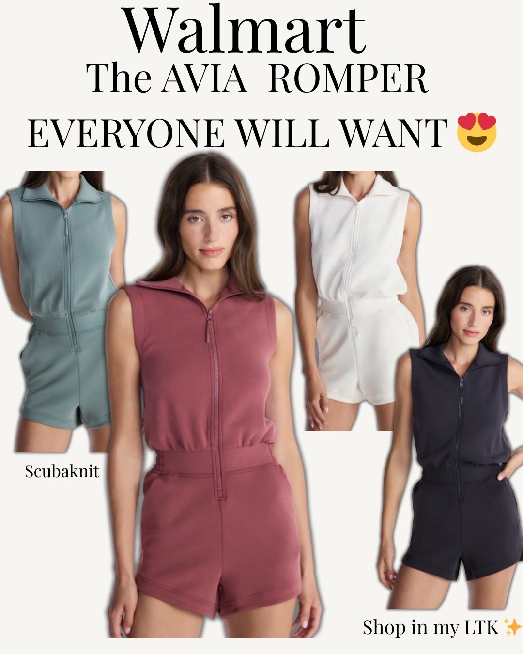 Walmart came THROUGH with this AVIA scuba knit romper 😍

Comfy, flattering, stretchy, and perfect for summer errands, travel, casual days, or vacation outfits. I ordered one immediately 👏
Try-on coming soon!! 🥰

Easy to style with sneakers or sandals and comes in multiple colors ✨

#LTKStyle #LTKFinds #WalmartFashion #AviaStyle #RomperSeason #SummerStyle #AffordableFashion #CasualOutfits #ComfyStyle #EverydayFashion