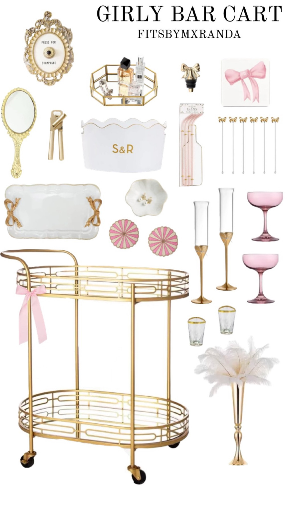 GIRLY BAR CART 🎀

shot glasses: Sendoni Gallery, coasters: wayfair, bottle stopper: aidyrose

#LTKstyletip #LTKfindsunder50 #LTKGiftGuide