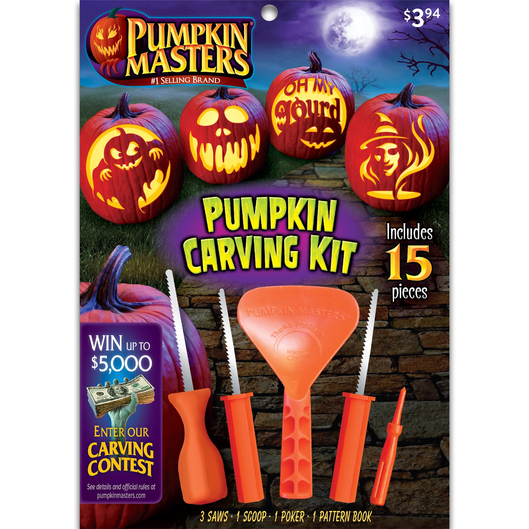 Halloween Pumpkin Carving Kit, 15 Pieces, by Pumpkin Masters | Walmart (US)