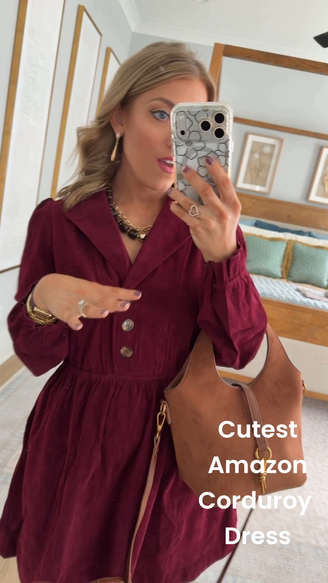 Amazon fall fashion is so good right now! 🤎🍂 This burgundy corduroy dress is such a pretty piece for the season—I love the rich wine color, flattering waist, button-front detail, and long sleeves. Styled it with tall brown boots, a cognac bag, and gold jewelry for an easy fall outfit that feels put together but still so wearable. Perfect for fall family photos, Thanksgiving, date night, church, or any autumn plans! ✨

#amazonfashion #amazonfinds #amazonstyle #amazonfashionfinds #fallfashion #falloutfits #falloutfitideas #corduroydress #falldress #amazonoutfit #womensfallfashion #affordablefashion #burgundydress #thanksgivingoutfit #fallfamilyphotos #ootdinspo #fallstyle #amazonmusthaves

#LTKootd #LTKPetite