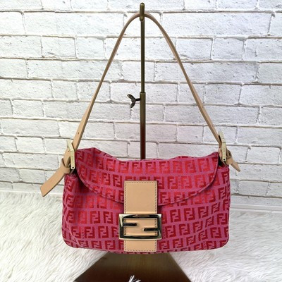 FENDI ZUCCA Mamma Bucket One Shoulder Bag Pink Rare 250131H  | eBay | eBay US
