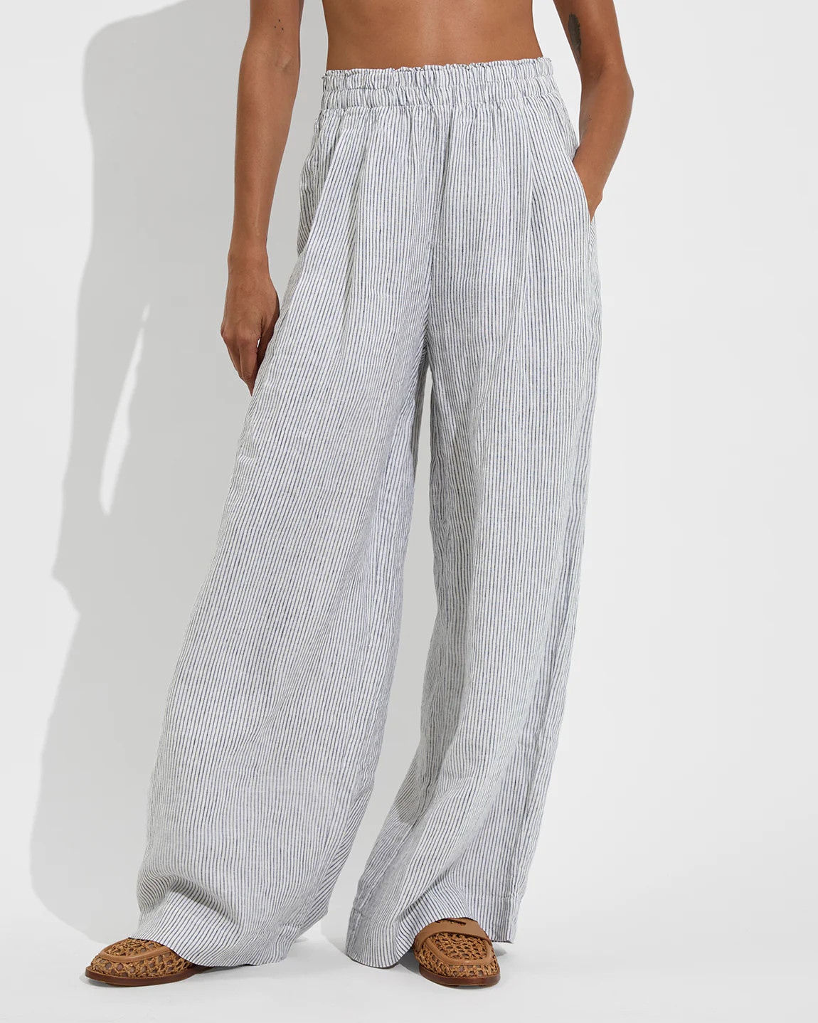 Coastal Pant - Coastal Stripe: Varsity / Coconut | Left on Friday