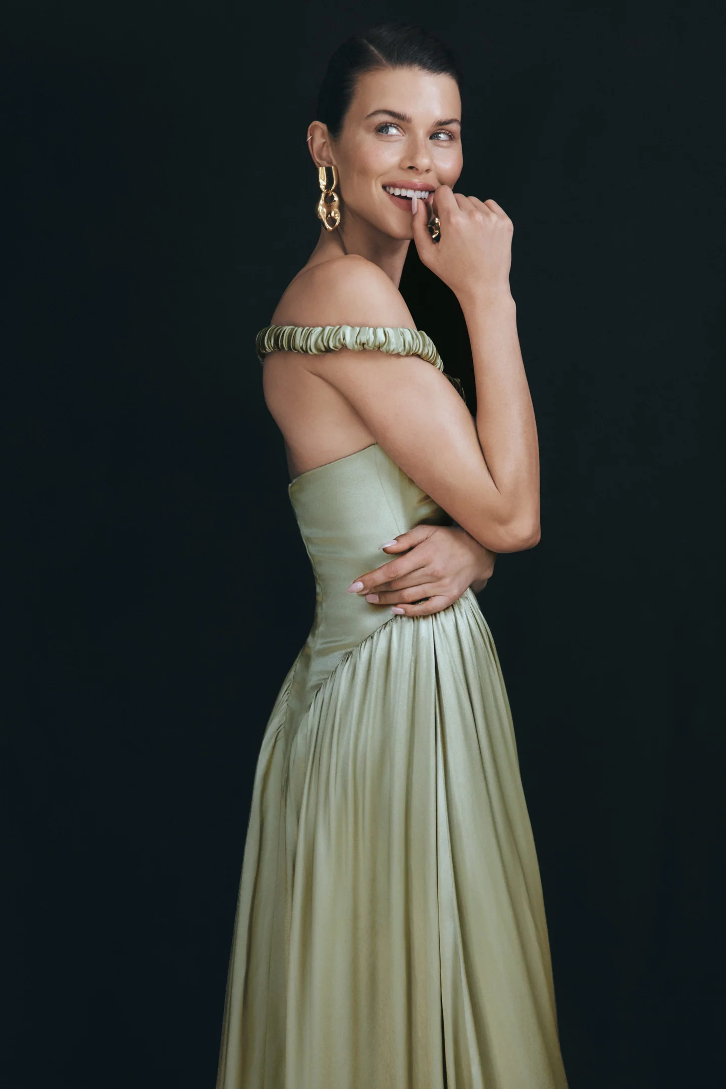 Coco Dropped Waist Maxi Dress - Sage | MESHKI US