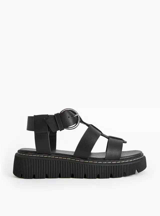 Black Chunky Sandals. 6 | Tu Clothing