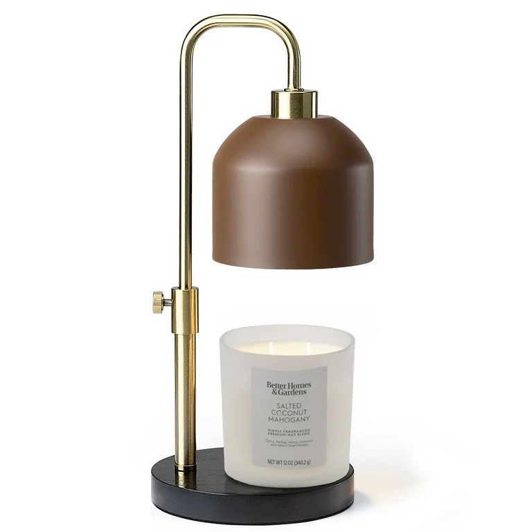 Better Homes & Gardens Matte Taupe Metal Candle Warmer Lamp with Adjustable Height | Walmart (US)