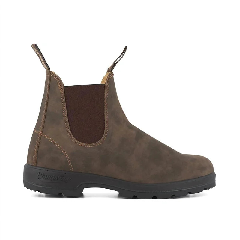 Blundstone Unisex Elastic Sided Lined Boot In Rustic Brown - Brown - 7.5 | Verishop