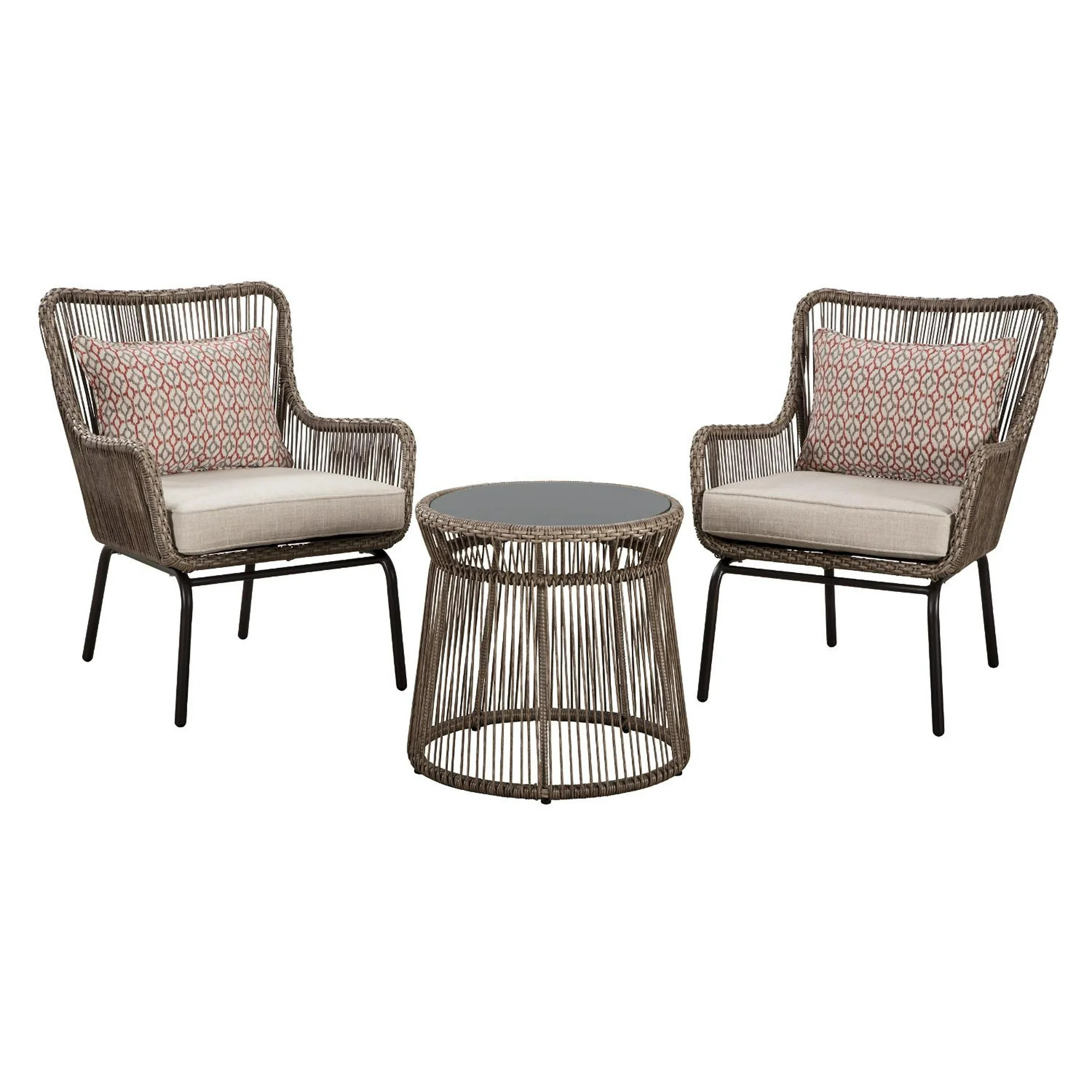Signature Design by Ashley Cotton Road Outdoor Brown Table and Chairs - Set of 3 | Walmart (US)
