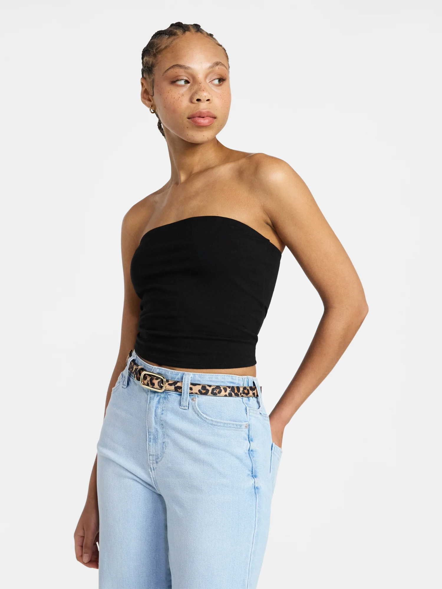 No Boundaries Cropped Tube Top, Women's XXS-XXL | Walmart (US)