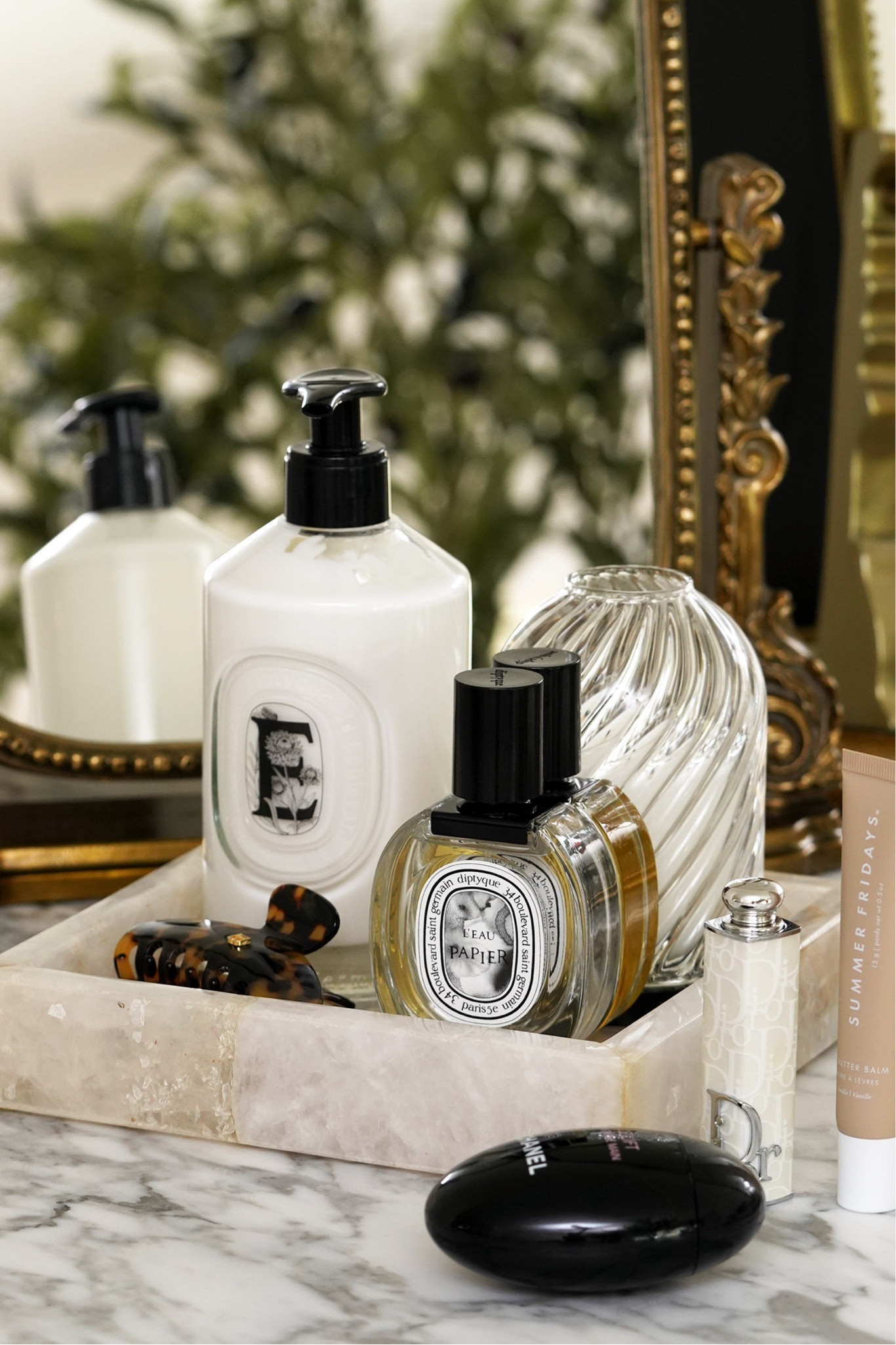 Part of my vanity set up! Mirror is from Anthropologie 

#LTKFind #LTKbeauty #LTKhome