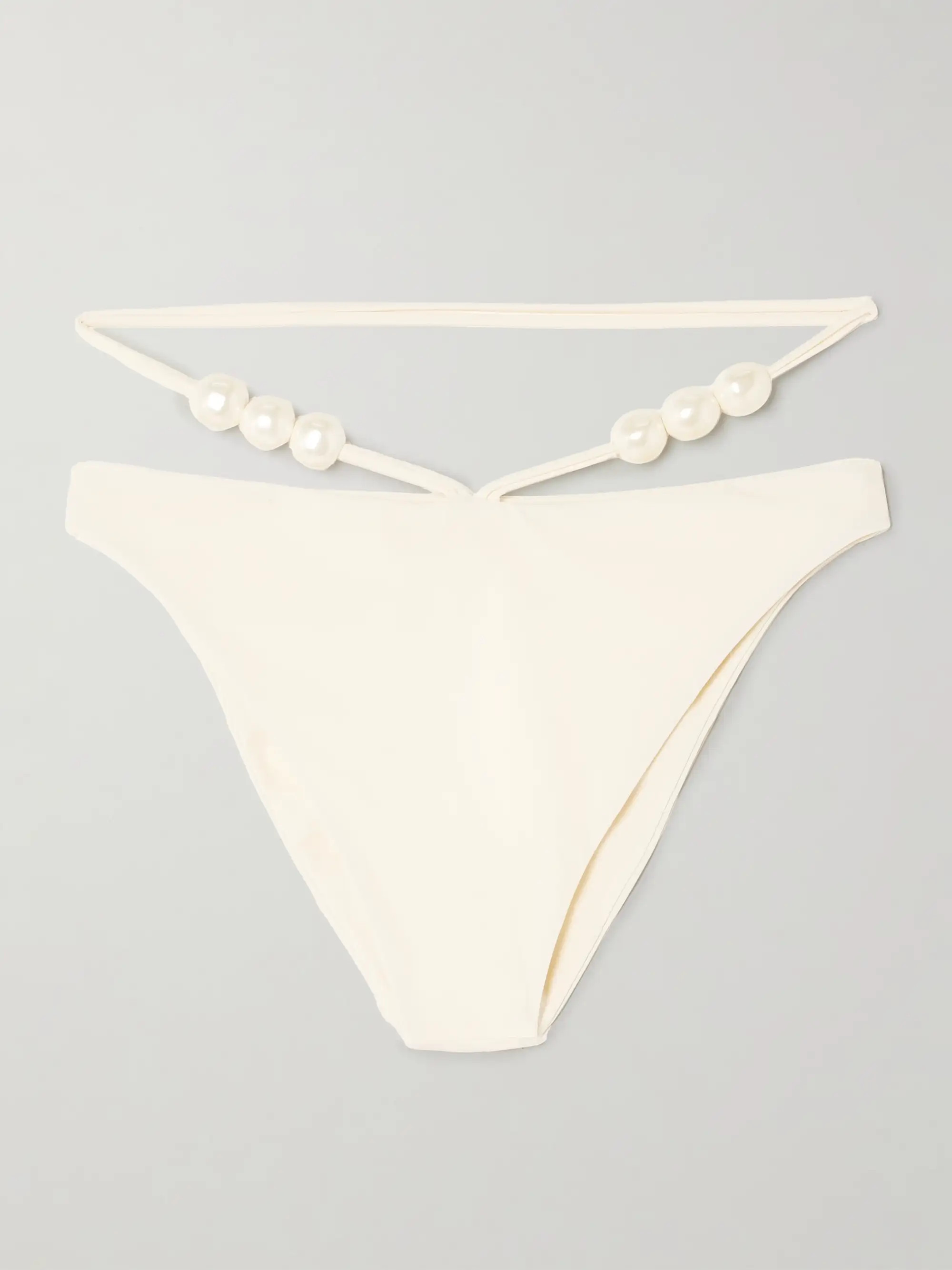 Faux pearl-embellished bikini briefs | NET-A-PORTER (US)