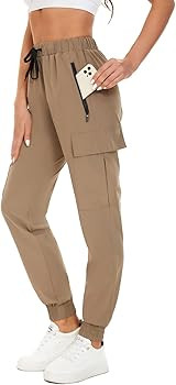 NEYOUQE Women's Hiking Quick Dry Sports Running Pants Solid Color Casual Sweatpants Fitness with ... | Amazon (US)