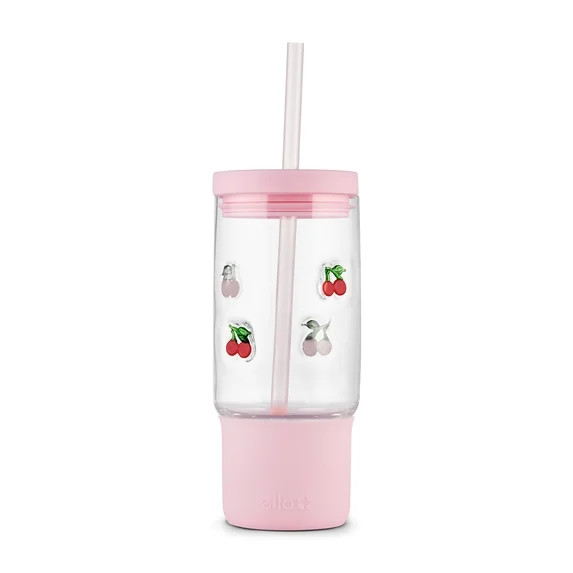 Ello Charmed 18oz Glass Tumbler , Cherries | Walmart (US)