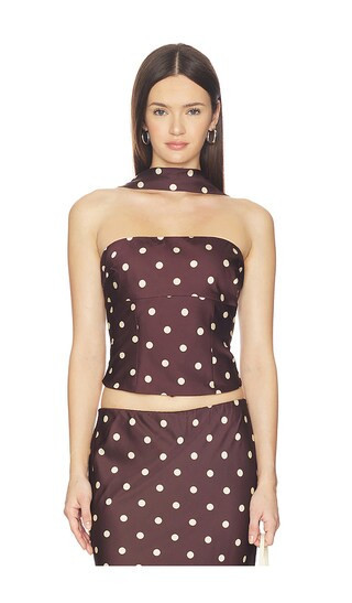 Runaway The Label Blaine Top in Chocolate. - size M | Revolve Clothing (Global)