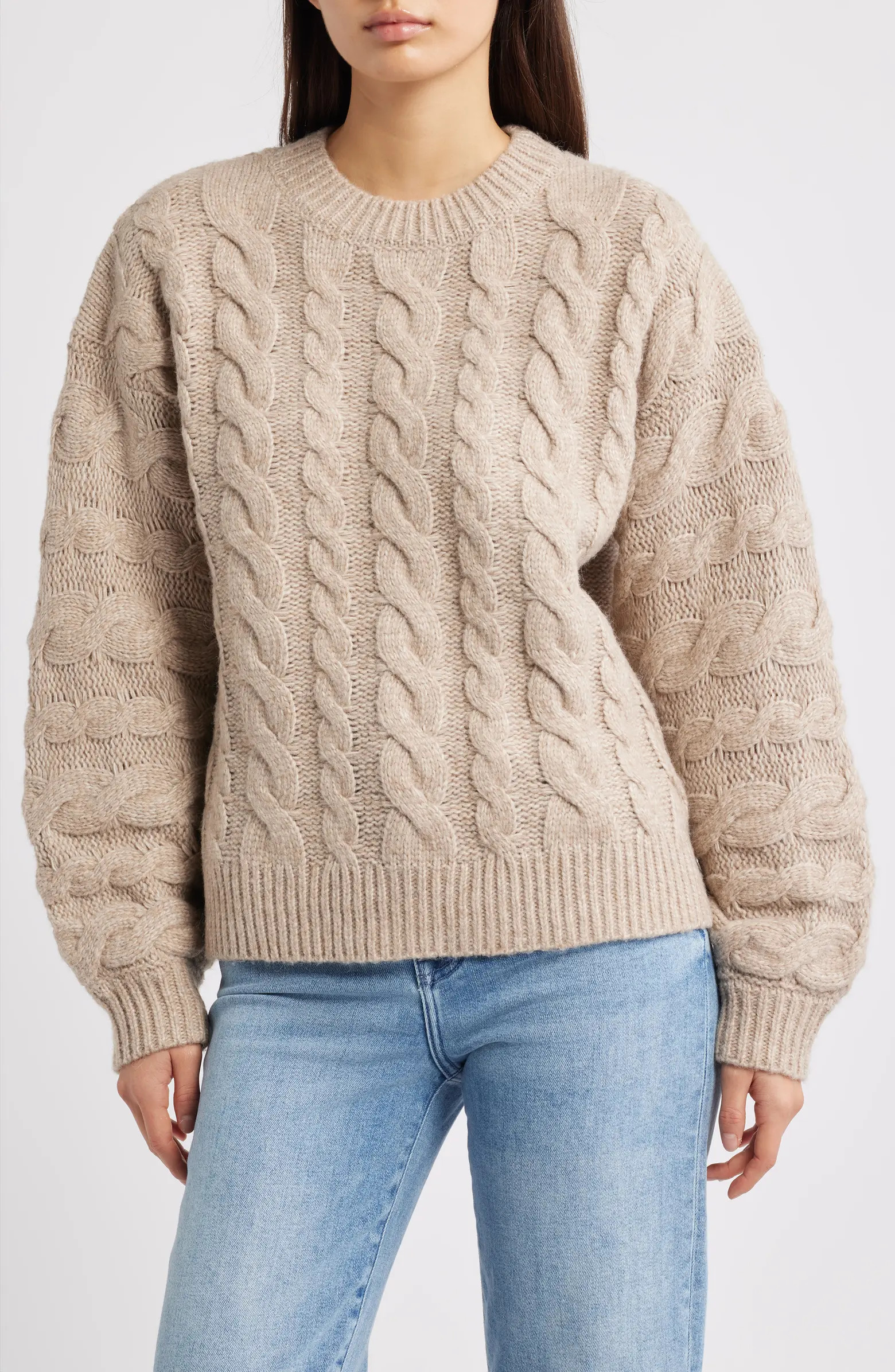 Oversize Cable Knit Sweater | Nordstrom