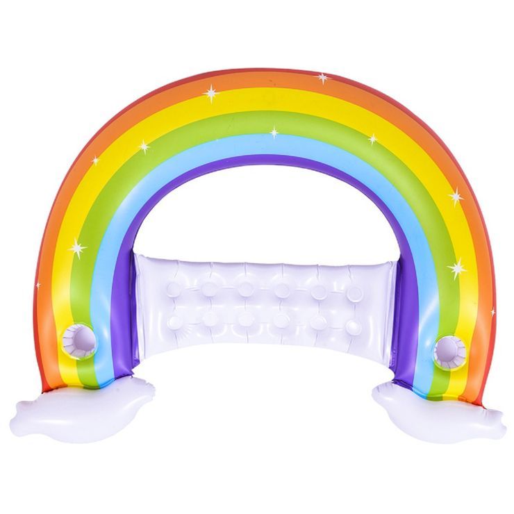 Pool Central 58" Inflatable Rainbow Swimming Pool Lounge Chair | Target